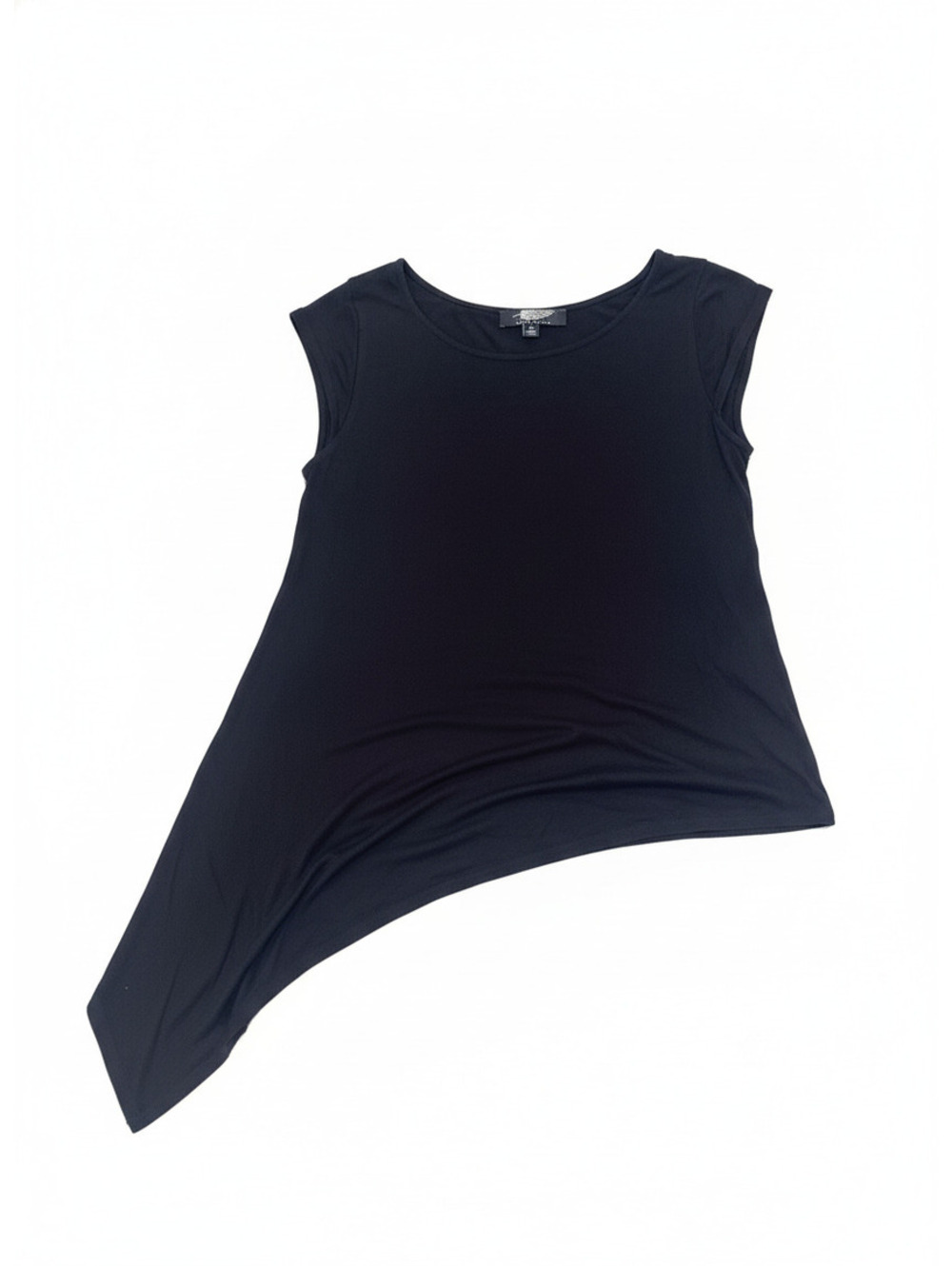 Fairchild Women Asymmetric Hem Black Sleeveless Top Medium